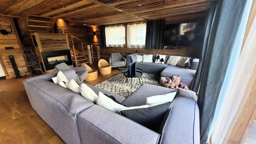 Chalet pour 14 personnes, avec sauna et balcon, animaux acceptés à Les Gets - 4