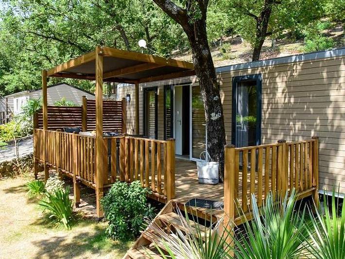 Camping Sites et Paysages - Les Pinèdes  - Mobilheim 4 personen - Cottage Premium Bora in La Colle-sur-Loup, Mittelmeerküste (Frankreich)