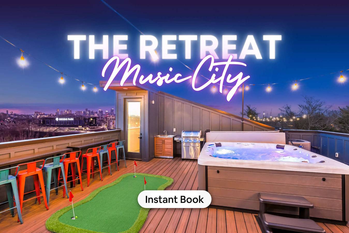 Rooftop Deck Hot Tub Retreat in Downtown Nashville in Nashville, Tennessee