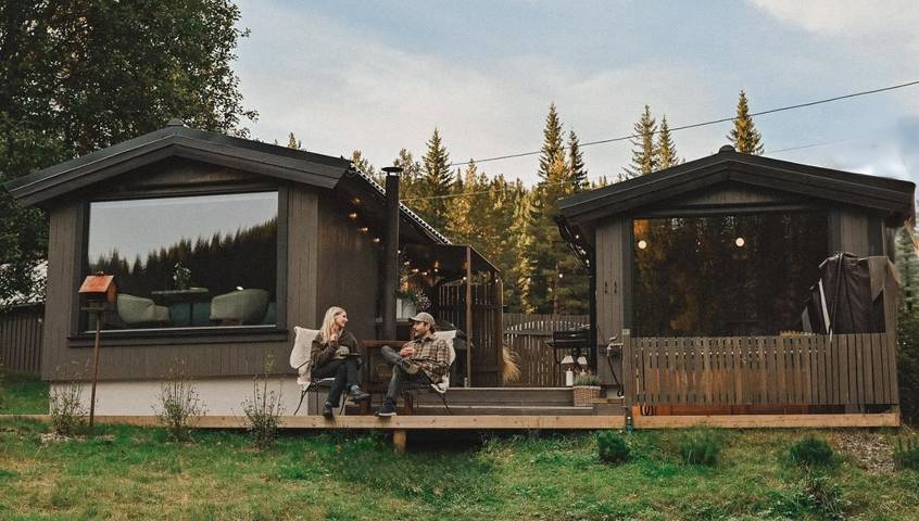 Camping voor 2 personen, with sauna and uitzicht as well as terras in Noorwegen