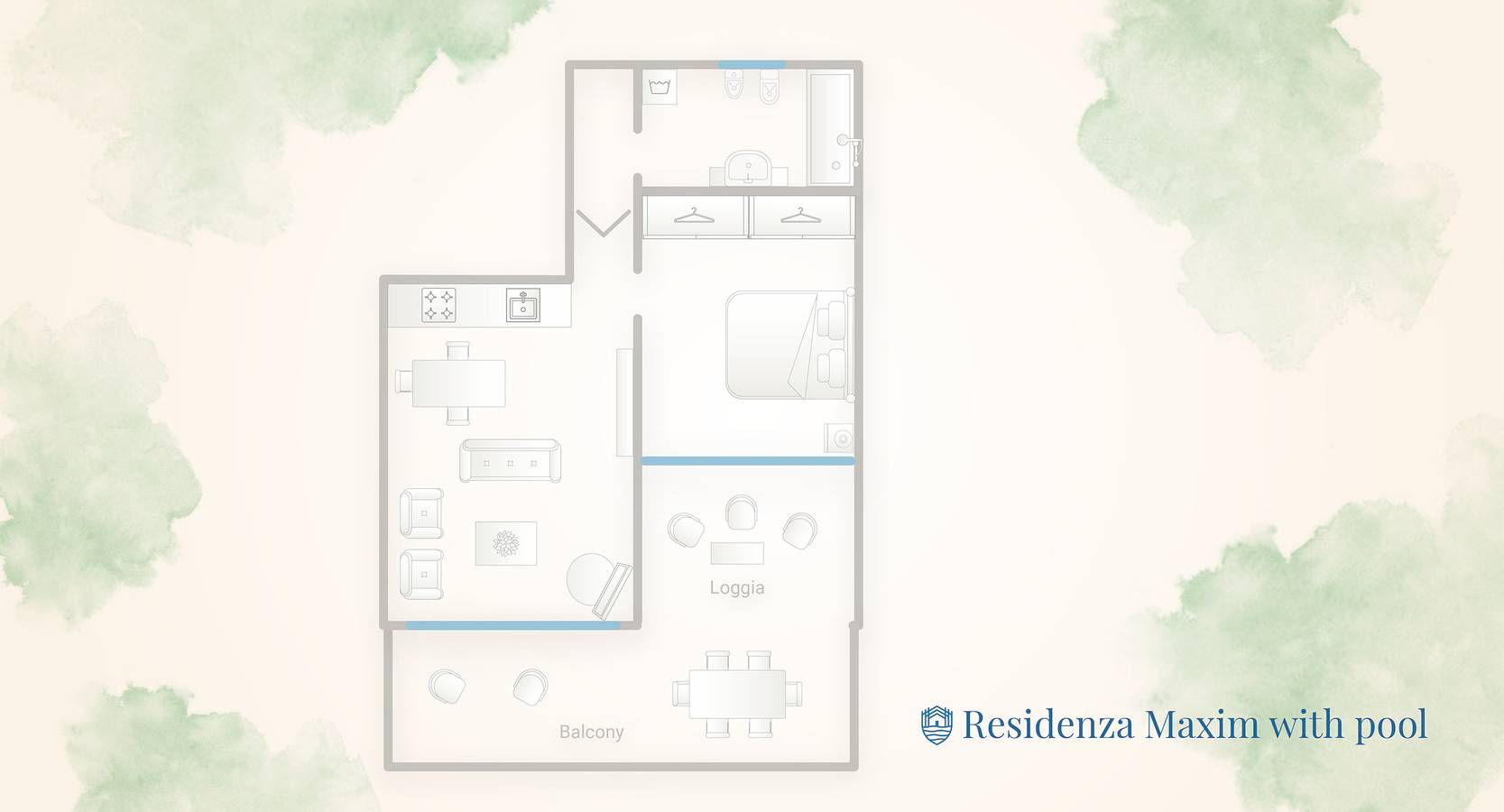 Ganze Wohnung, Residenza Maxim with pool in Nesso, Gemeinde Nesso