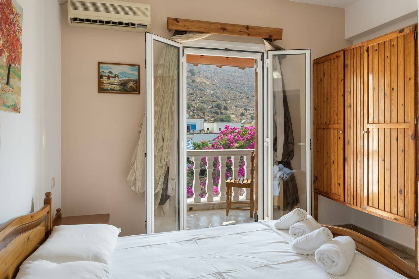 Bed and Breakfast 'Camera doppia n. 9' con vista mare, Wi-Fi e aria condizionata in Calimno
