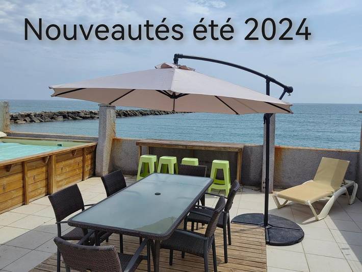 Villa pour 4 personnes, avec Terrasse ainsi que Piscine et Vue à Sainte-Marie-la-Mer