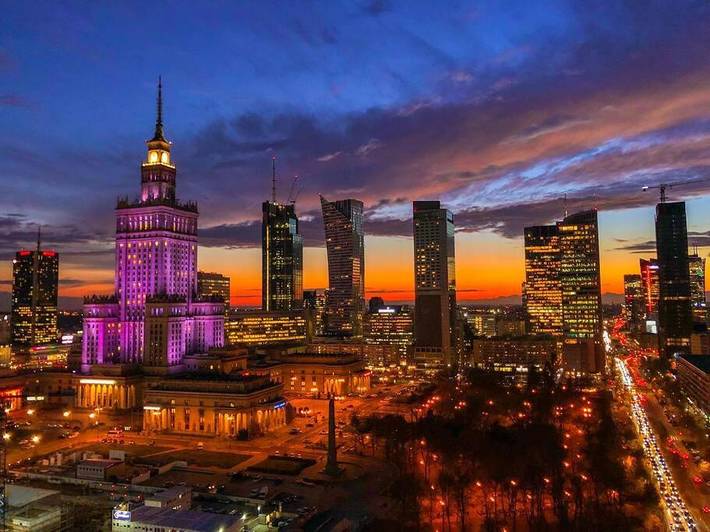 Loft dla 2 osób, z balkon i widok w Warszawa