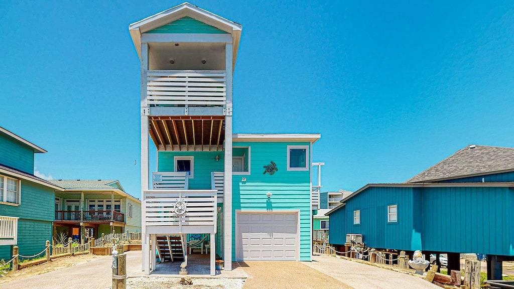 19Lp - Fun Beach House-Promenade zum Strand mit Blick auf das Meer, 6 Personen in Port Aransas, Mustang Island