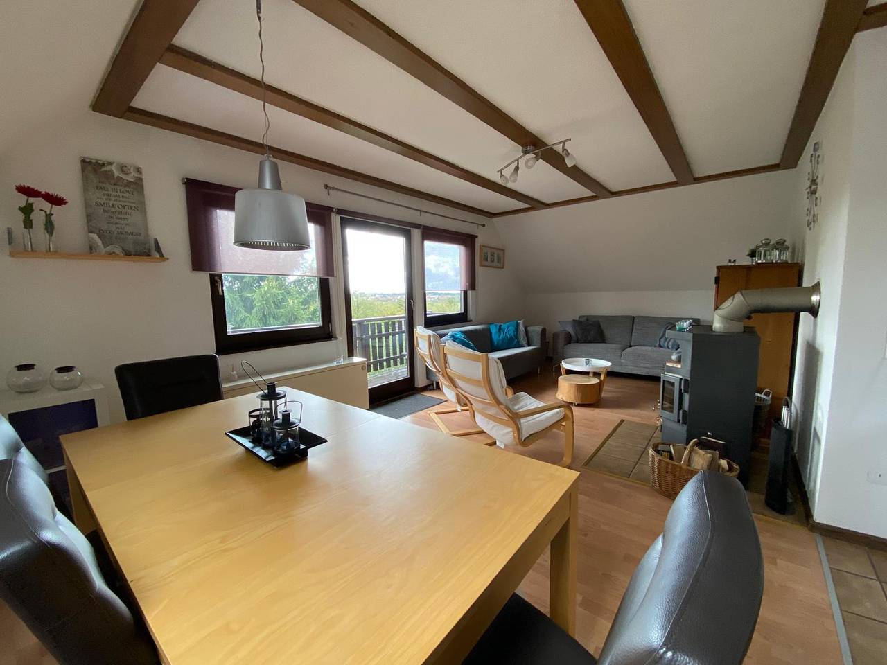 Entire apartment, Comfortable 4-person apartment with wood-burning stove in Frankenau, Hesse in Frankenau, Waldecker Land