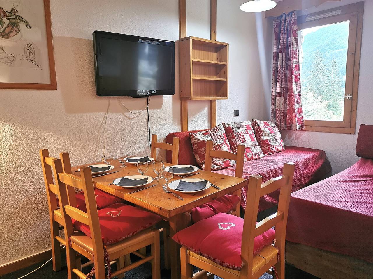 Ganze Wohnung, Skis aux pieds - Charmantes 42m² avec terrasse, proche Esf et commerces in Valmorel, Les Avanchers-Valmorel