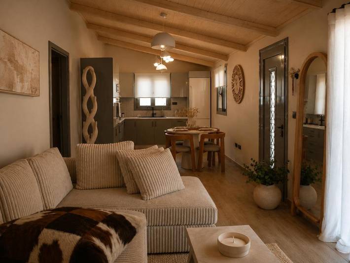 Ferienhaus für 4 Personen, mit Balkon und Terrasse sowie Garten und Ausblick