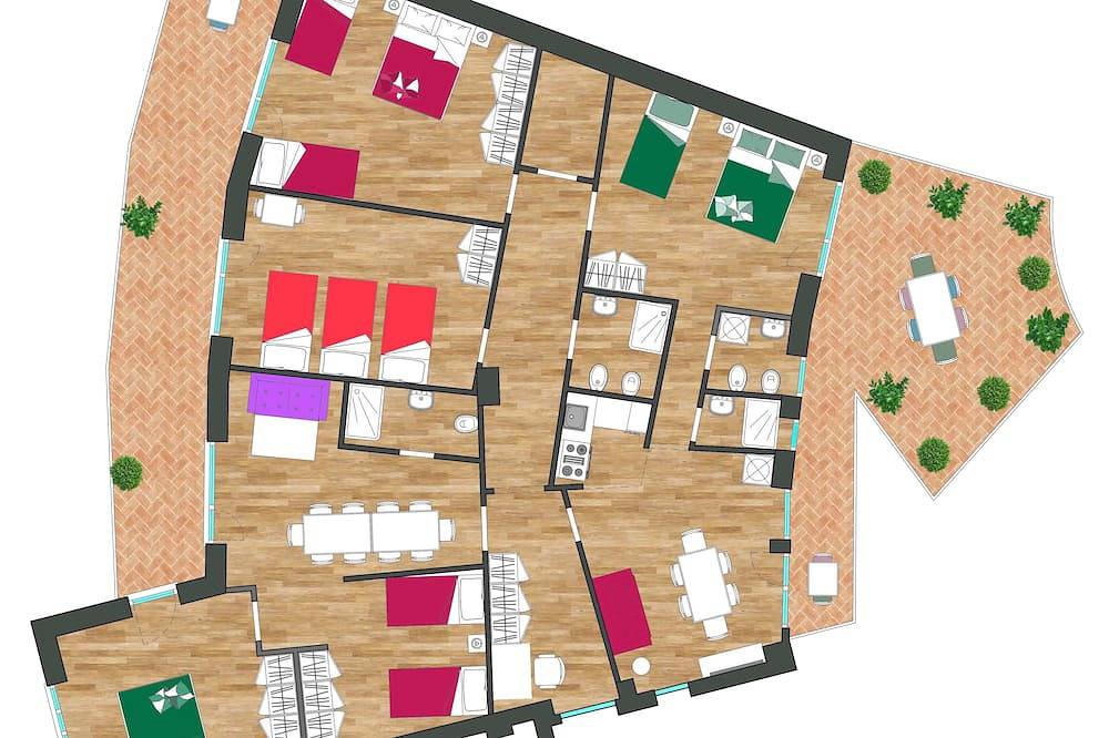 Ganze Wohnung, Von Paolo bis zum Vatikan - 5 Schlafzimmer / WIFI-Ideal Für Grosse Gruppen in Vatikan, Rom Provinz