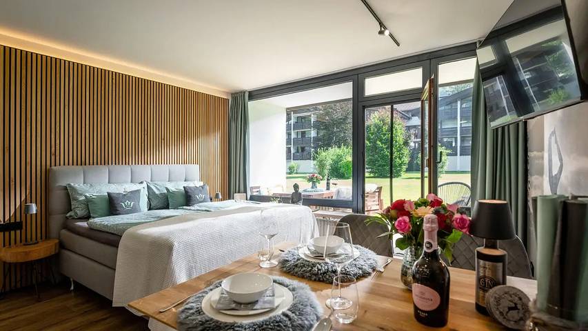 Studio für 3 Personen, mit Pool und Garten sowie Balkon in Sankt Martin bei Lofer - 2