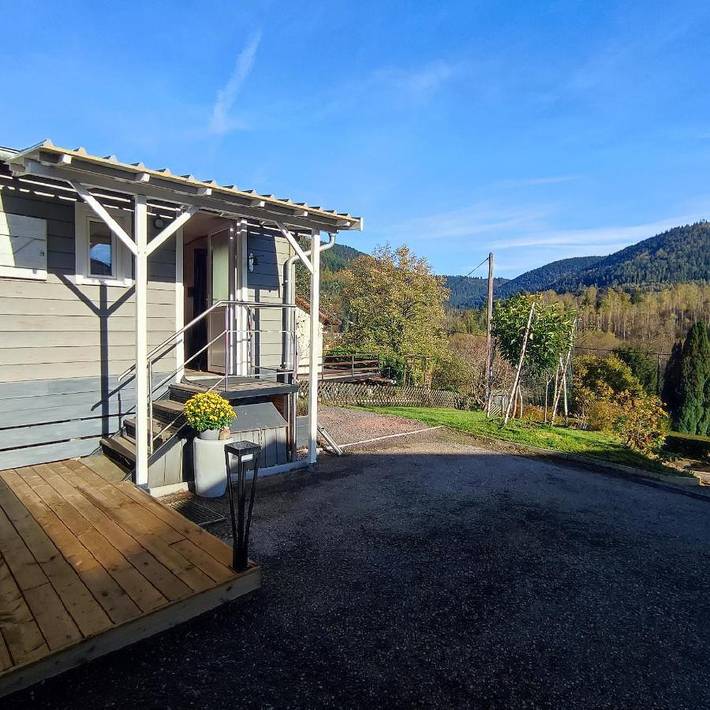 Chalet pour 2 personnes, avec Terrasse ainsi que Jardin et Vue