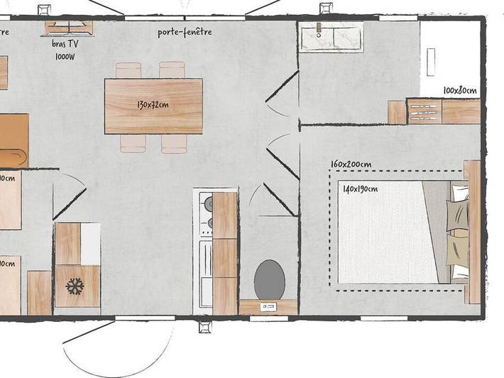 Camping pour 5 personnes, avec bassin pour enfant dans les Hautes-Pyrénées - 3