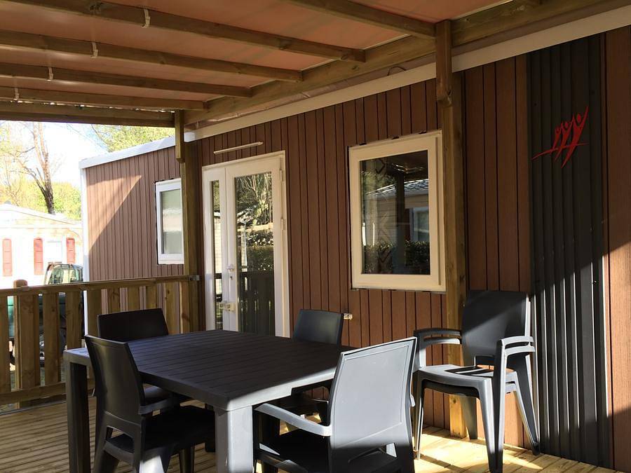 Camping des Familles - Mobilheim 6 personen - Cottage des Familles 3 Ch- 6 Pers 32 m² - Tv + Klimaanlage + Lv + Draps (bei wöchentlicher Anmietung im Preis inbegriffen) in Grayan-et-l'Hôpital, Lesparre-Médoc und Umgebung