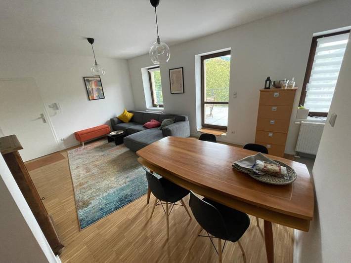 Ferienwohnung für 5 Personen, mit Balkon und Terrasse sowie Sauna und Ausblick in Königstein