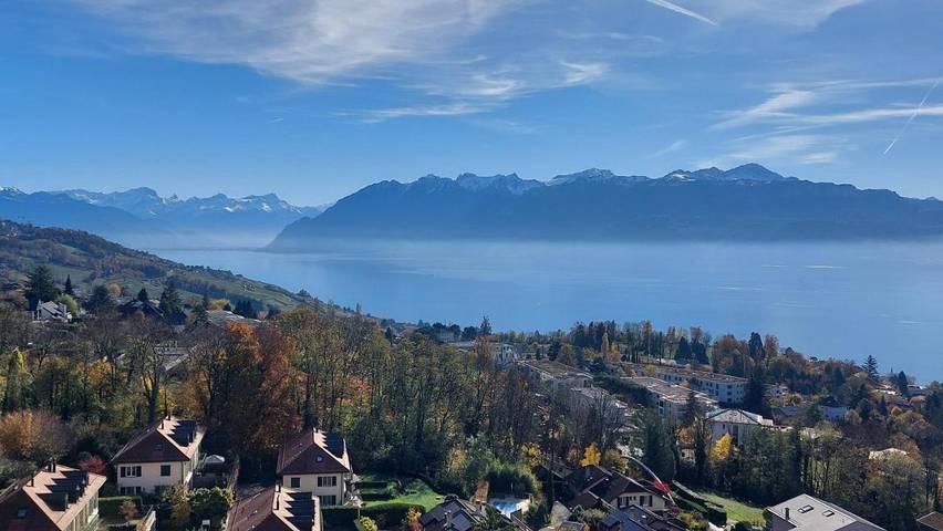 Gîte pour 4 personnes, avec balcon ainsi que vue sur le lac et vue à Belmont-sur-Lausanne - 3