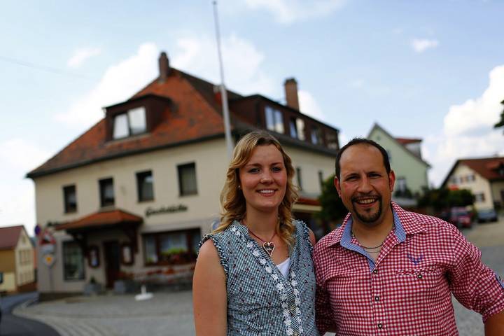 Ferienhaus, mit Balkon/Terrasse und Terrasse sowie Pool im Fichtelgebirge