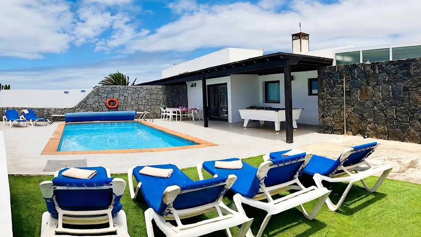 Casa de vacaciones para 4 personas, con Vistas al mar y Jardín en Lanzarote