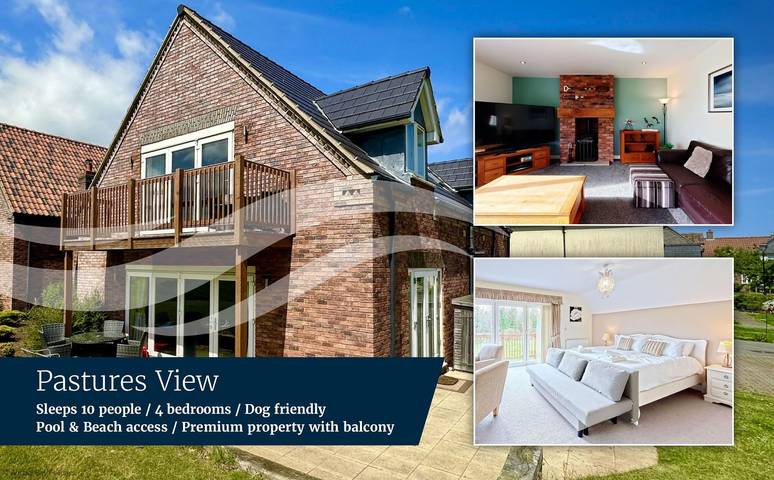 Cottage for 10 people, with lake view and garden as well as balcony and sauna in North Yorkshire