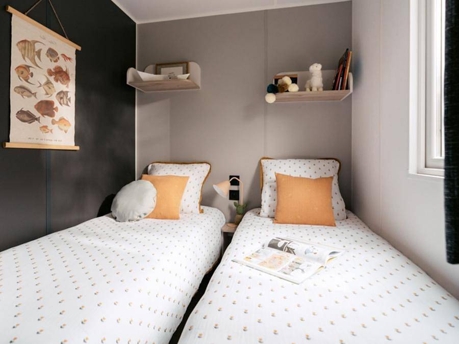 Camping Le Braou - Mobilhome 6 personnes - Privilège 27m² - 3 chambres - Clim + Tv + Lave-vaisselle in Audenge, Région d'Arcachon