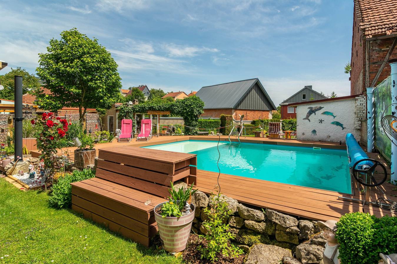 Ganze Wohnung, Apartment für 6 Personen, 110 m², mit privatem Pool, Terrasse und Wlan in Kefferhausen, Region Eichsfeld