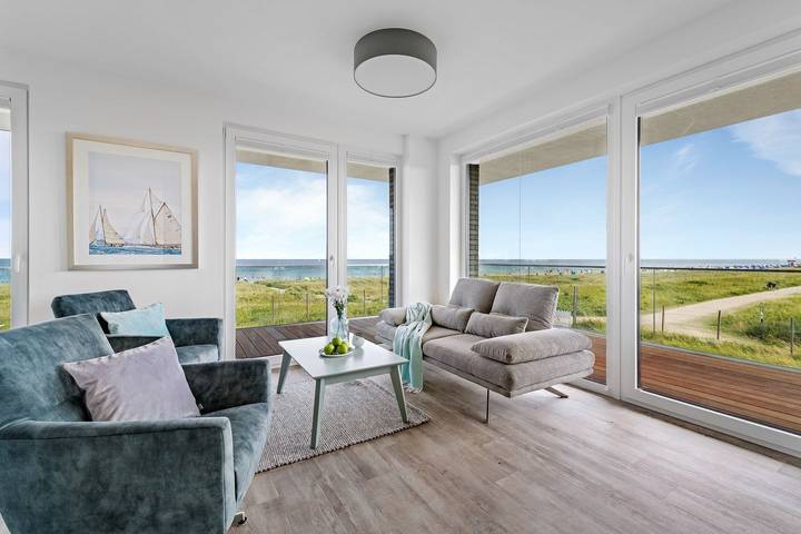 Ganze Wohnung, "Beachloungefour" Ferienwohnung am Strand mit Sonnenterrasse, Sauna & Meerblick in Olpenitz, Kappeln