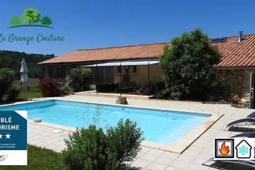 Gîte pour 15 personnes, avec jardin et piscine à Manzac-sur-Vern