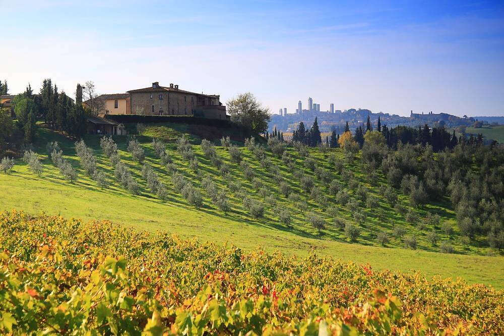 Montegonfoli 2 Wohnung in San Gimignano mit Blick auf die Stadt und die Türme in San Gimignano, Siena Provinz