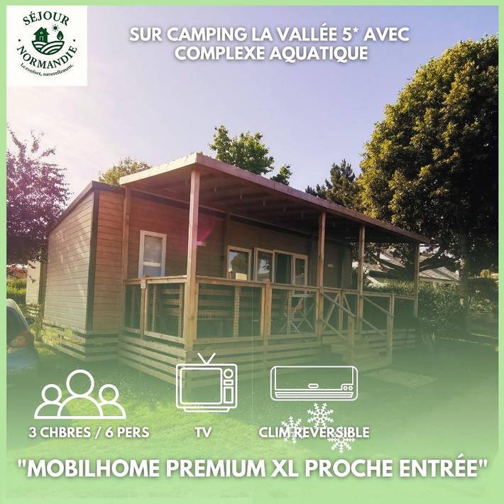 Camping pour 6 personnes, avec piscine ainsi que bassin pour enfant et jardin, animaux acceptés