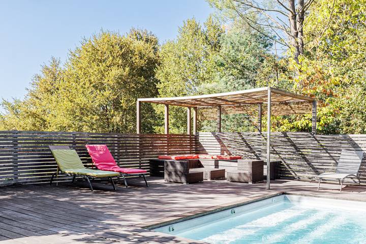 Casa de vacaciones «Villa Pura Vida» con piscina privada, terraza y Wi-Fi in Lit-et-Mixe, Côte d’Argent