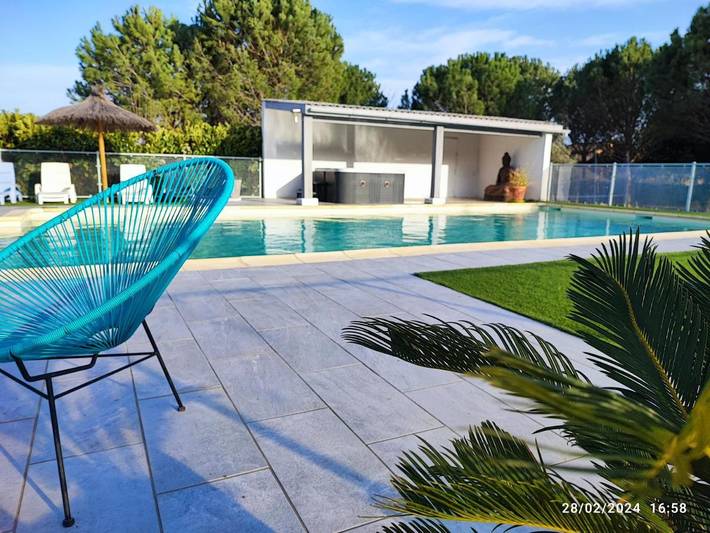 Maison de vacances pour 8 personnes, avec jardin ainsi que piscine et vue