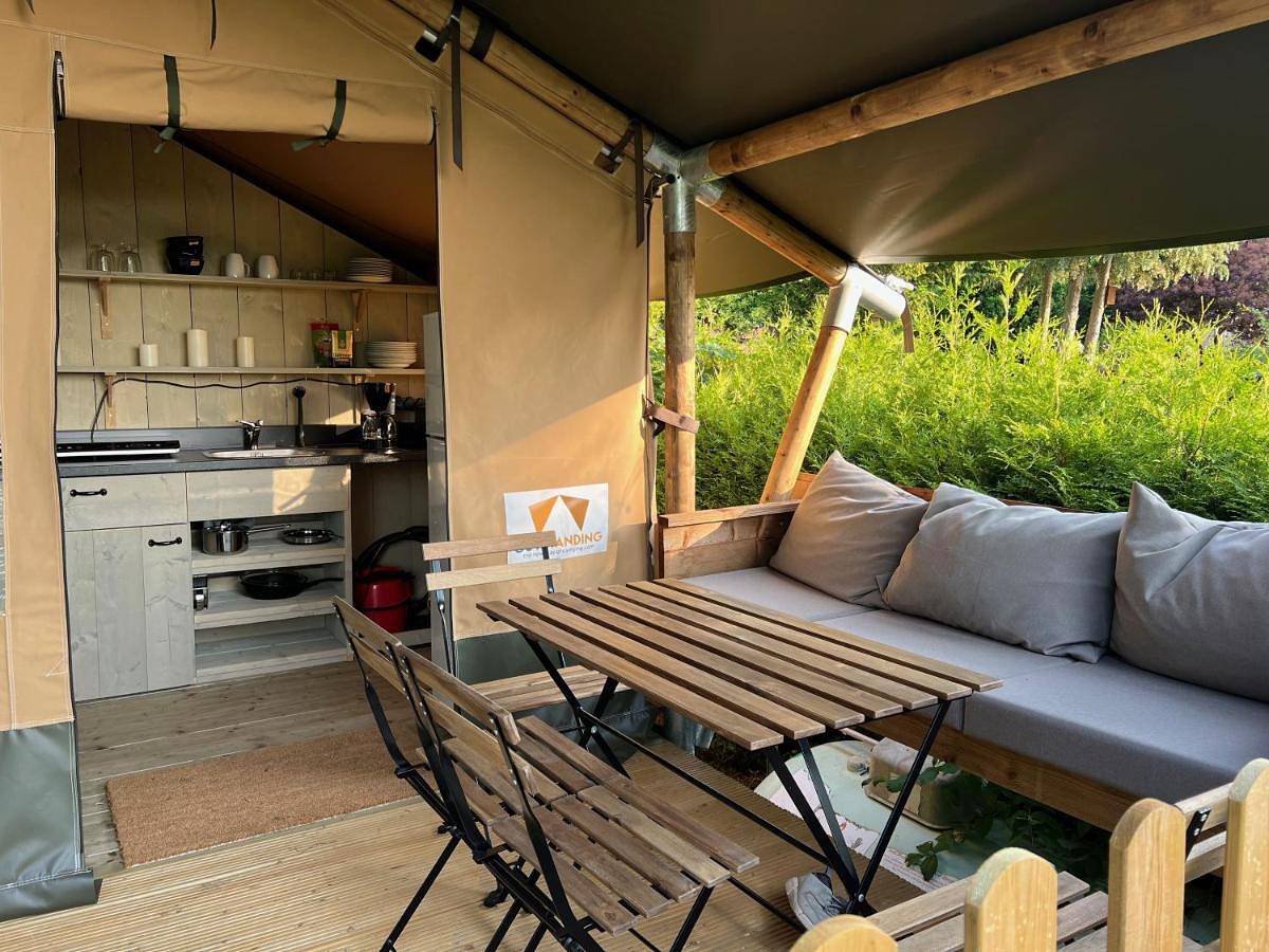 'Glamping' Angelzelt am See mit Steg und Boot (Mecklenburger Seenplatte) in Wanzka, Blankensee (Mecklenburg)