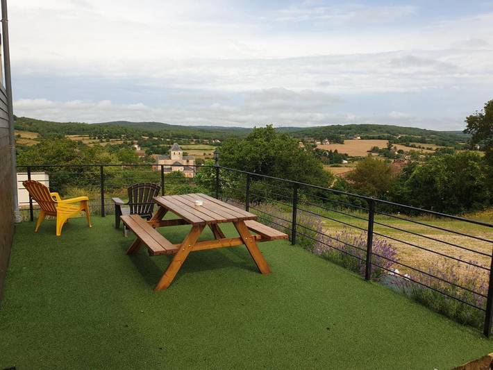 Appartement de vacances pour 4 personnes, avec Terrasse ainsi que Jardin et Vue