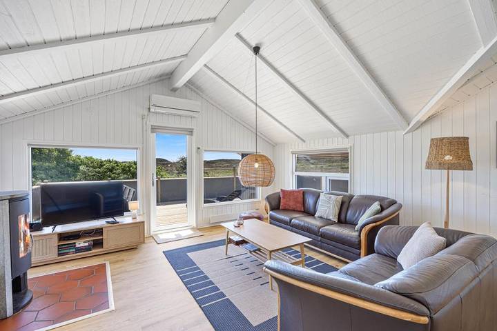 Ferienhaus mit Meerblick für 6 Personen, mit Balkon/Terrasse und Whirlpool sowie Terrasse und Sauna am Ringkøbing Fjord - 3