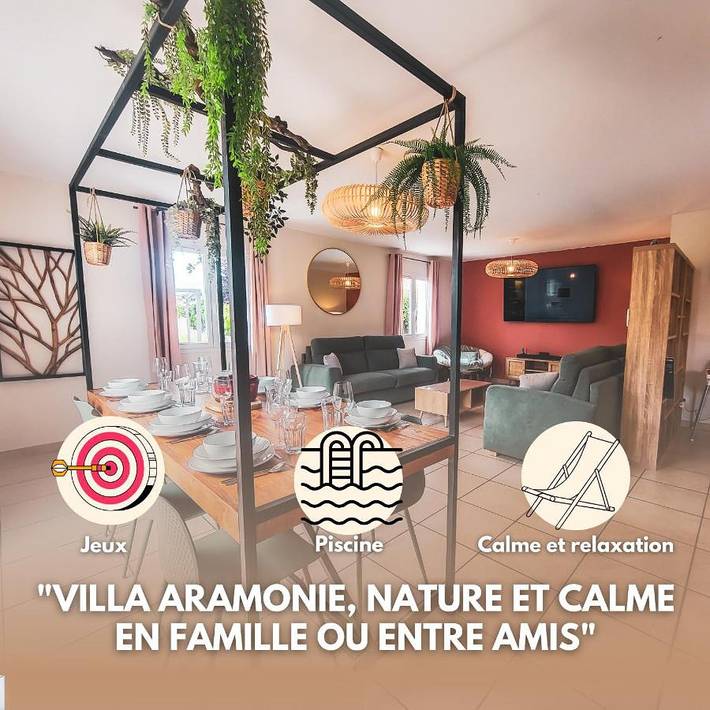 Ferienhaus für 8 Personen, mit Terrasse und Garten sowie Pool