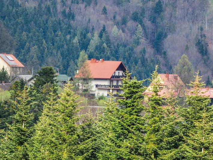 Dom gościnny dla 3 osób, z widok i ogród oraz balkon w Stryszawa