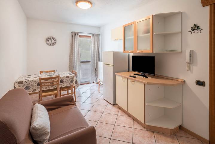 Studio dla 3 osób, z Ogród w Prowincja Belluno