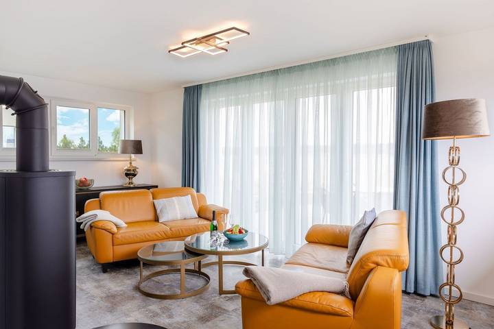 Ferienhaus für 4 Personen, mit Seeblick und Garten sowie Sauna am Greifswalder Bodden