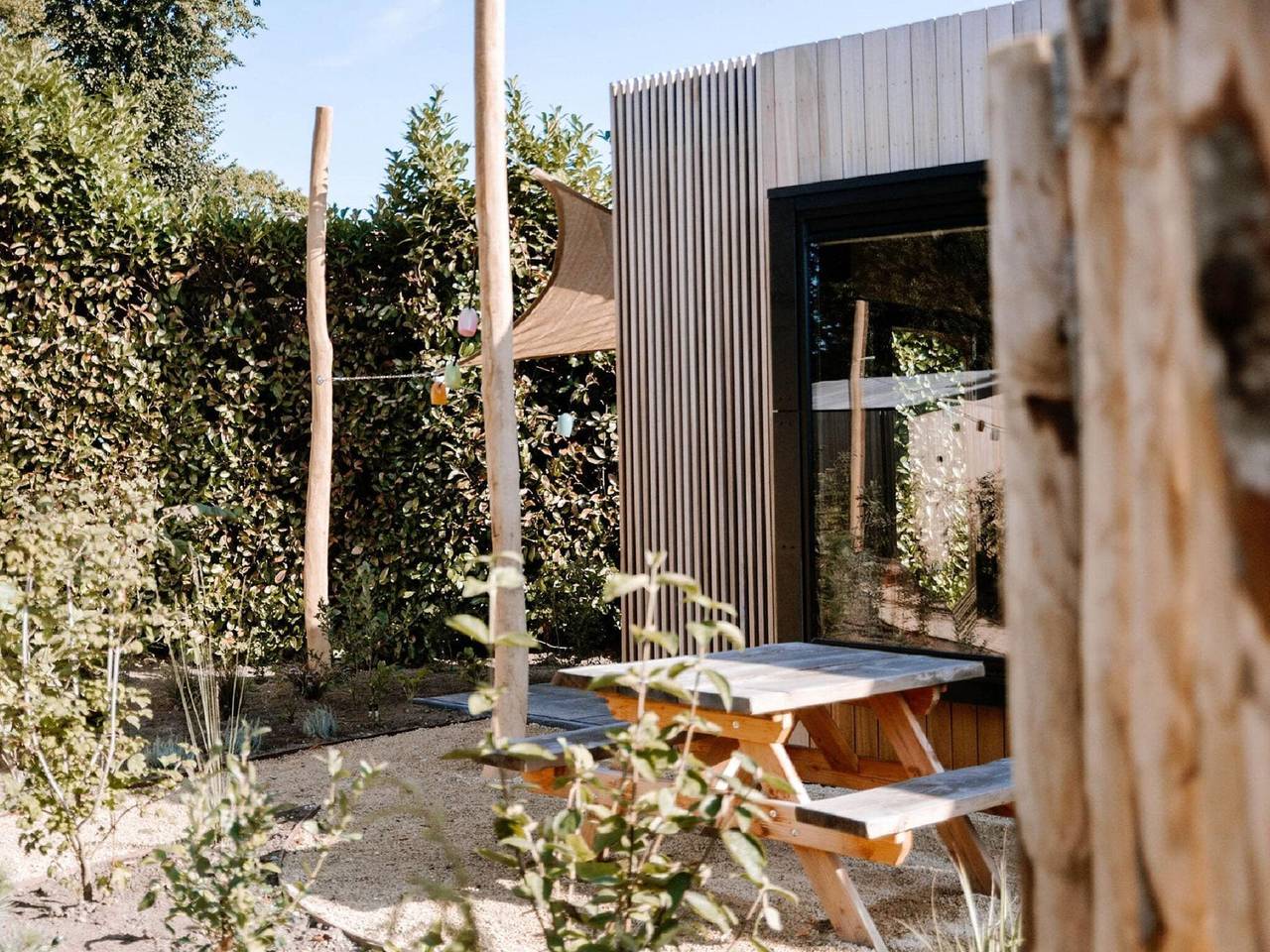 Wellness Cabin in Nl met Buiten Spa in Veluwe