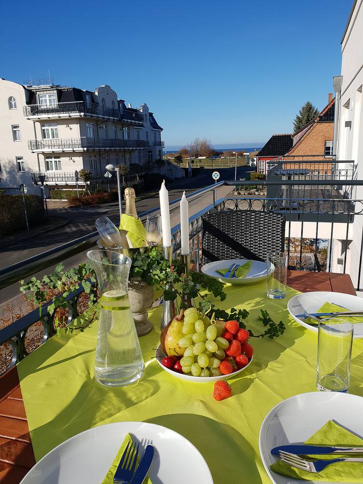 Ferienwohnung für 5 Personen, mit Meerblick und Balkon sowie Balkon/Terrasse - 1
