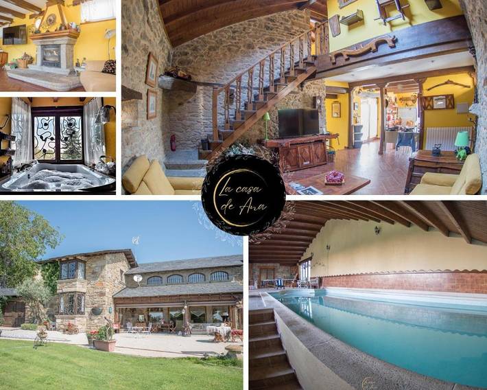 Chalet para 18 personas, con Balcón y Jacuzzi además de Terraza y Jardín en La Carballeda