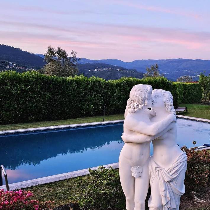 Lodge para 2 pessoas, com vista para o lago e vista e ainda jardim and piscina em Oliveira de Frades