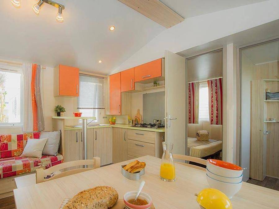 Camping les Chardons Bleus de la Turballe - Mobilheim 6 personen - Mobilheim | Classic | 3 Schlafz. | 6 Pers. | Erhöhte Terrasse in La Turballe, Côte d'Amour