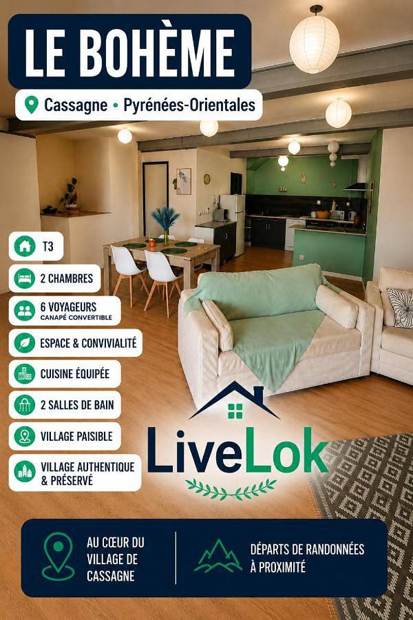 Gîte pour 6 personnes à Cassagnes