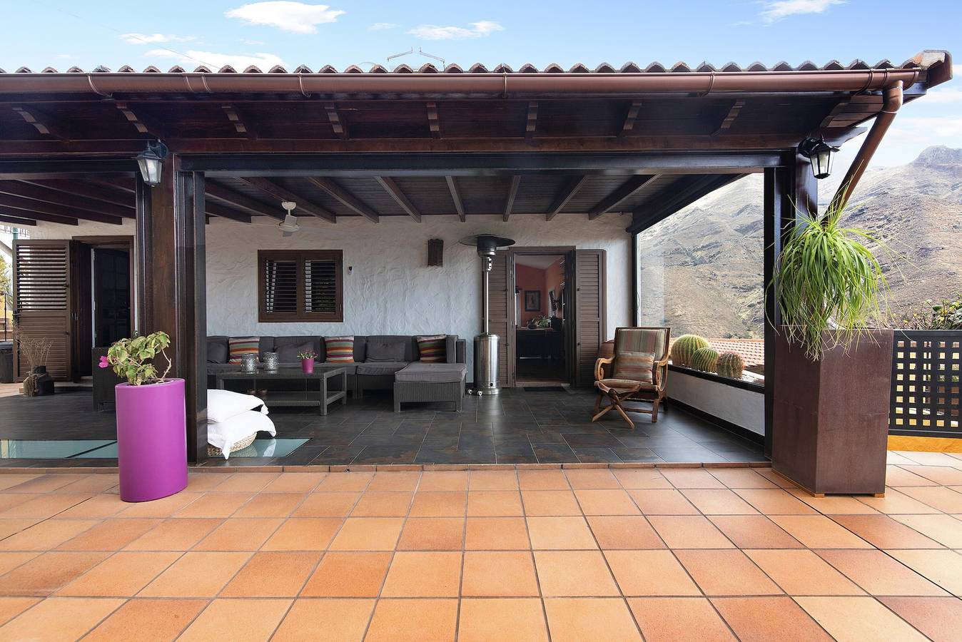Casa Los Jazmines mit Pool und Whirlpool – Meerblick, Wlan & Klimaanlage in La Suerte (Canary Island), Agaete