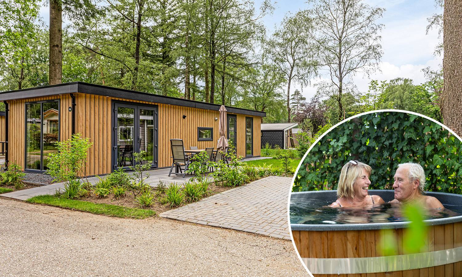Bospark Ede — Module Wood 4 personen Wellness (Hottub) in Ede, Hoge Veluwe