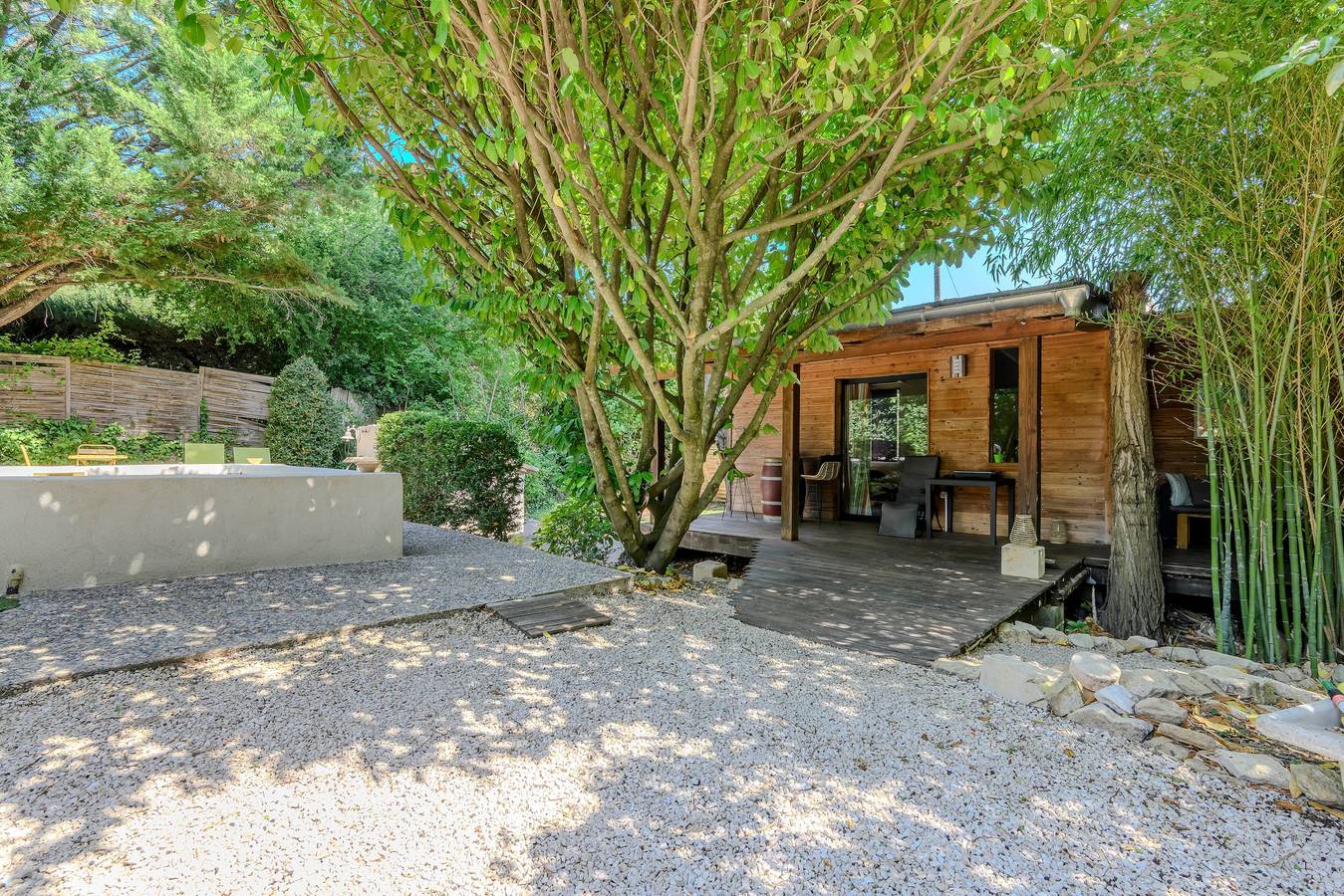 Charmantes Chalet „Le Robinson“ mit privatem Pool, Terrasse und Klimaanlage in Saint-Marcellin-lès-Vaison, Parc naturel régional du Mont-Ventoux