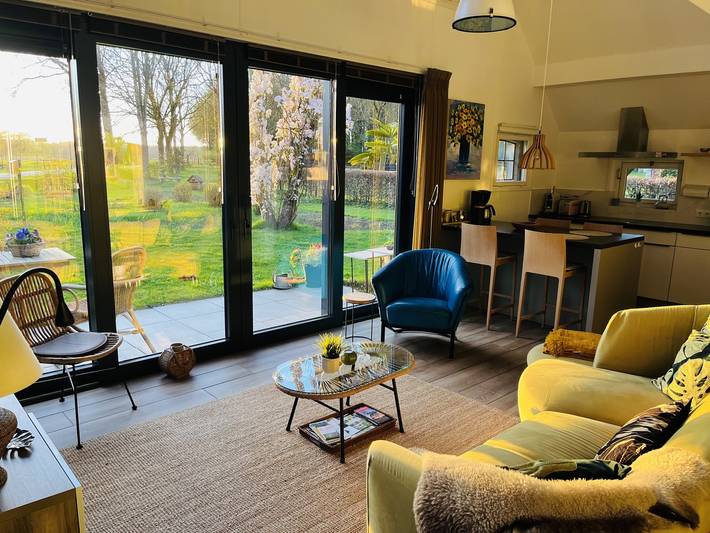 Modernes Scheunenhaus für 4 Personen mit großem Garten und ländlichem Blick in Drenthe in Eext, Drenthe