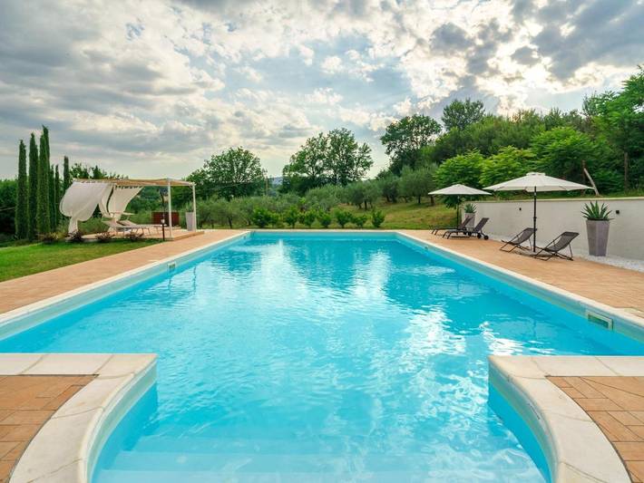 Appartement de vacances pour 4 personnes, avec piscine ainsi que jardin et vue - 1