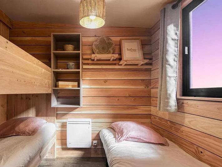 Camping Des Gaves - Safarizelt 5 personen - Lodge Nature 3 Zimmer 5 Personen + Tv in Laruns, Béarn