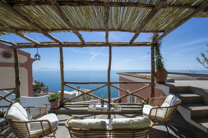 Ferienhaus für 2 Personen, mit Meerblick und Balkon sowie Terrasse an der Amalfiküste